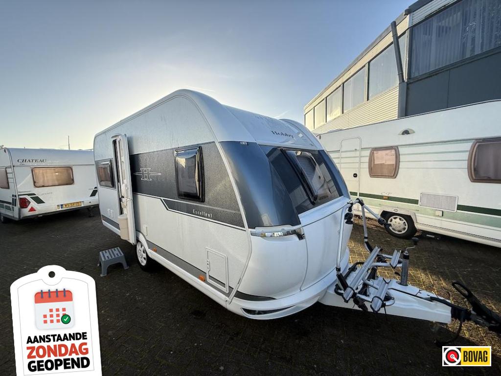Hobby Excellent 460 UFE Netjes en met fietsenrek, Schokbreker, Rondzit, Hobby, Bedrijf