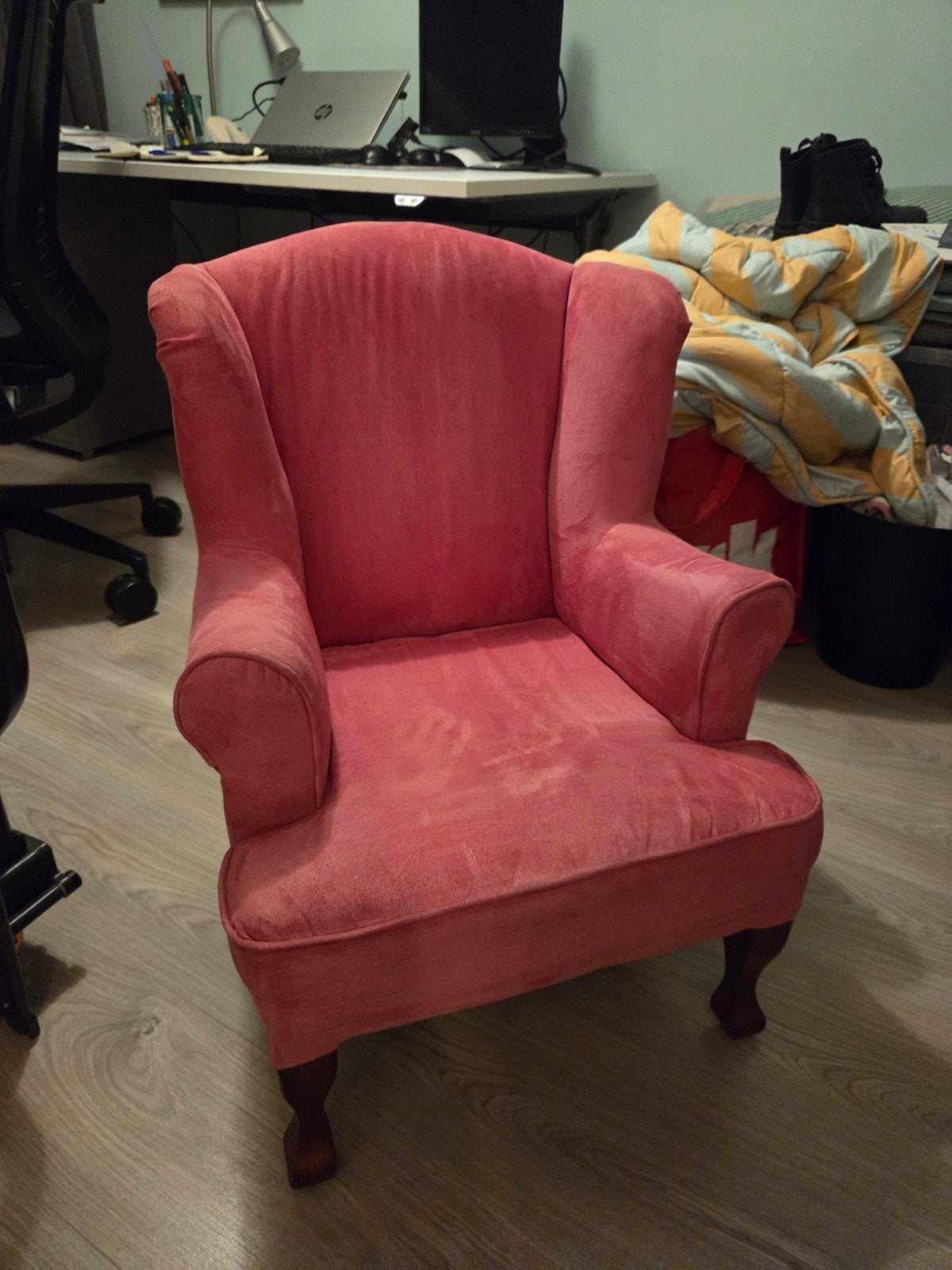 Roze kinderfauteuil, Ophalen, Gebruikt, Minder dan 75 cm, Stof