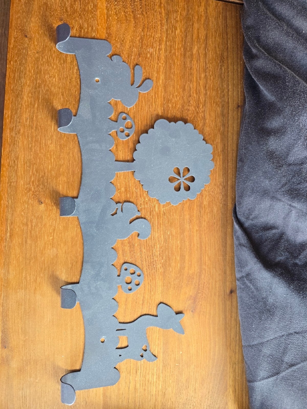 Metalen kinder wandkapstok met bosdieren design, Gebruikt, Minder dan 100 cm, Metaal, Ophalen