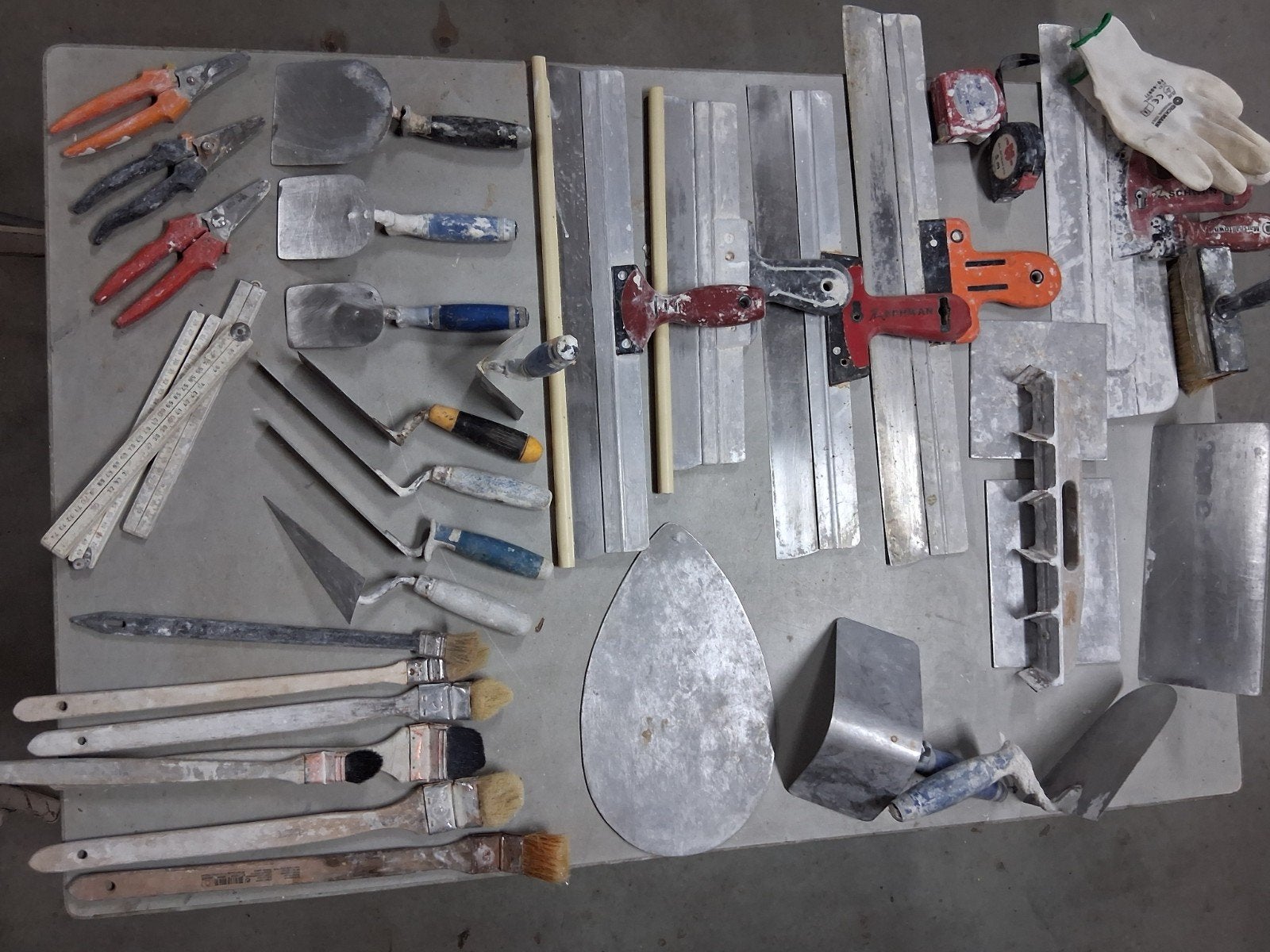 stukadoor gereedschap, Ophalen, Gebruikt