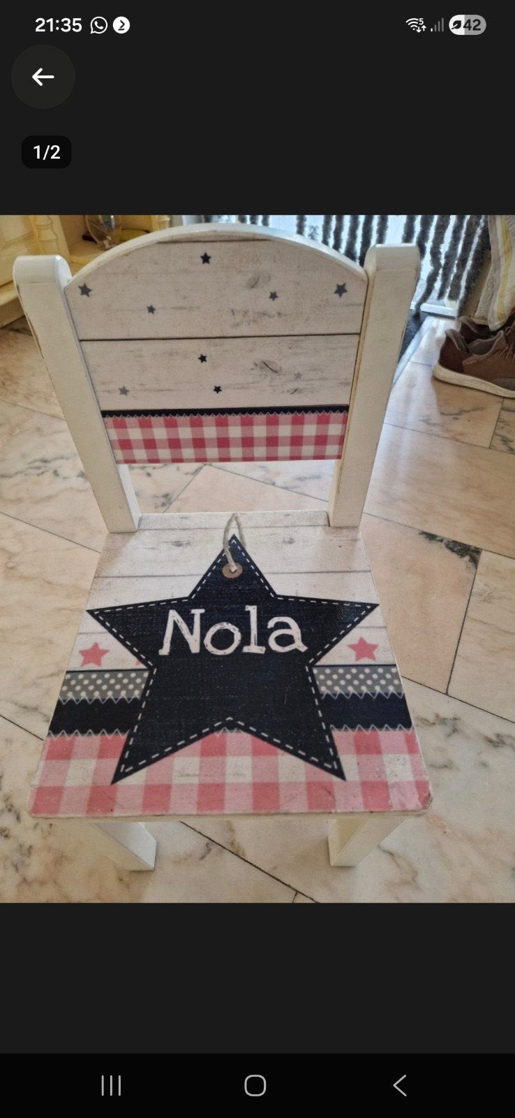 kinderstoeltje met naam  NOLA, Ophalen of Verzenden, Gebruikt