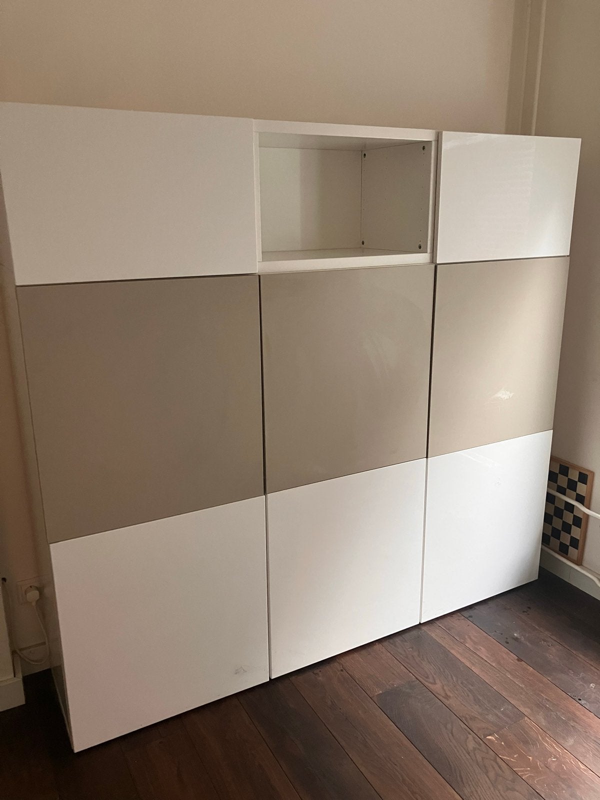 IKEA Besta kastcombinatie - wit/beige, Ophalen, Gebruikt