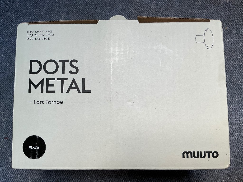 Muuto metal dots zwart, Huis en Inrichting, Wandkapstok, Nieuw, Ophalen of Verzenden, Minder dan 100 cm