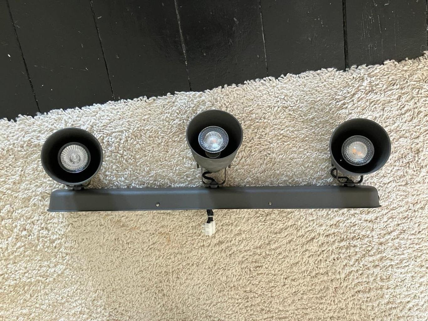 ikea plafond  3 stuks  spot zwart, Ophalen, Verstelbaar, Gebruikt, LED