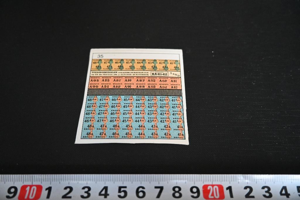 sticker 35 voedingsmiddelen bonkaart, Verzamelen, Ophalen, Zo goed als nieuw