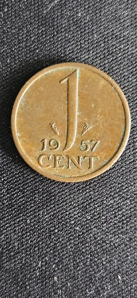 Nederlandse 1 cent munt uit 1957 - Koningin Juliana, Ophalen of Verzenden, Koningin Juliana, 1 cent, Losse munt