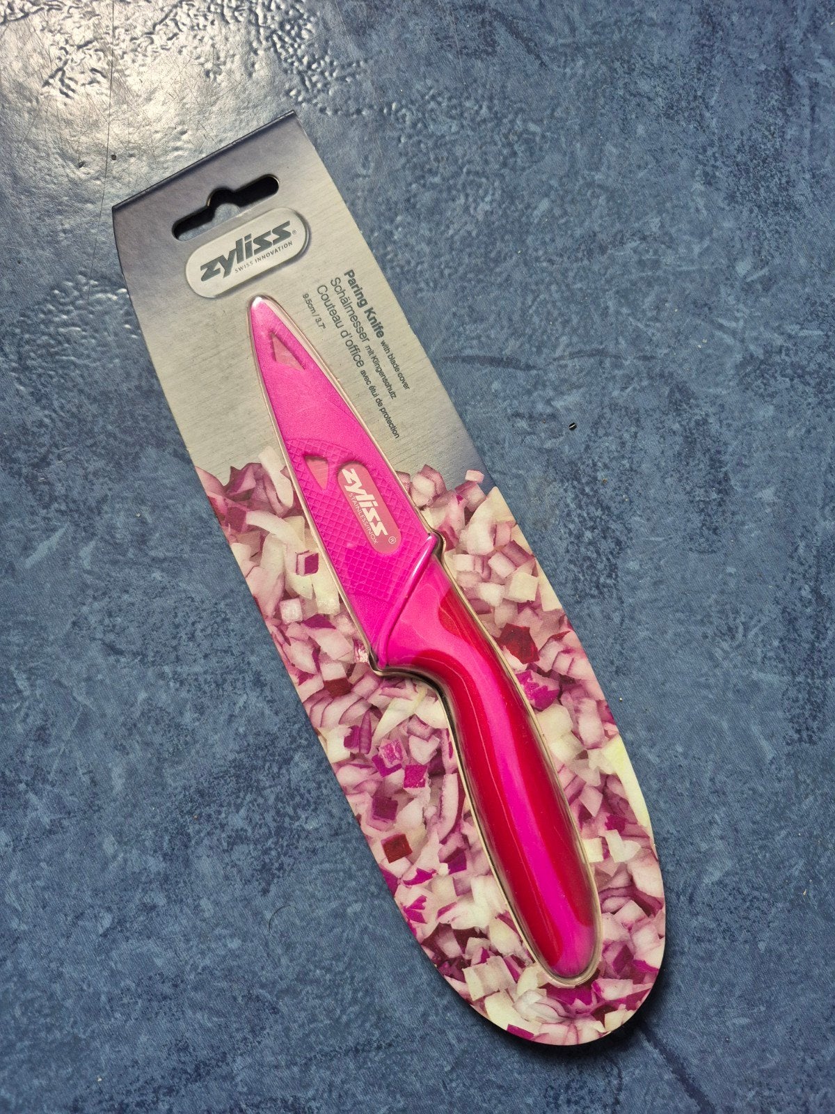 Zyliss Groentemesje met bescherming - Roze, Ophalen of Verzenden