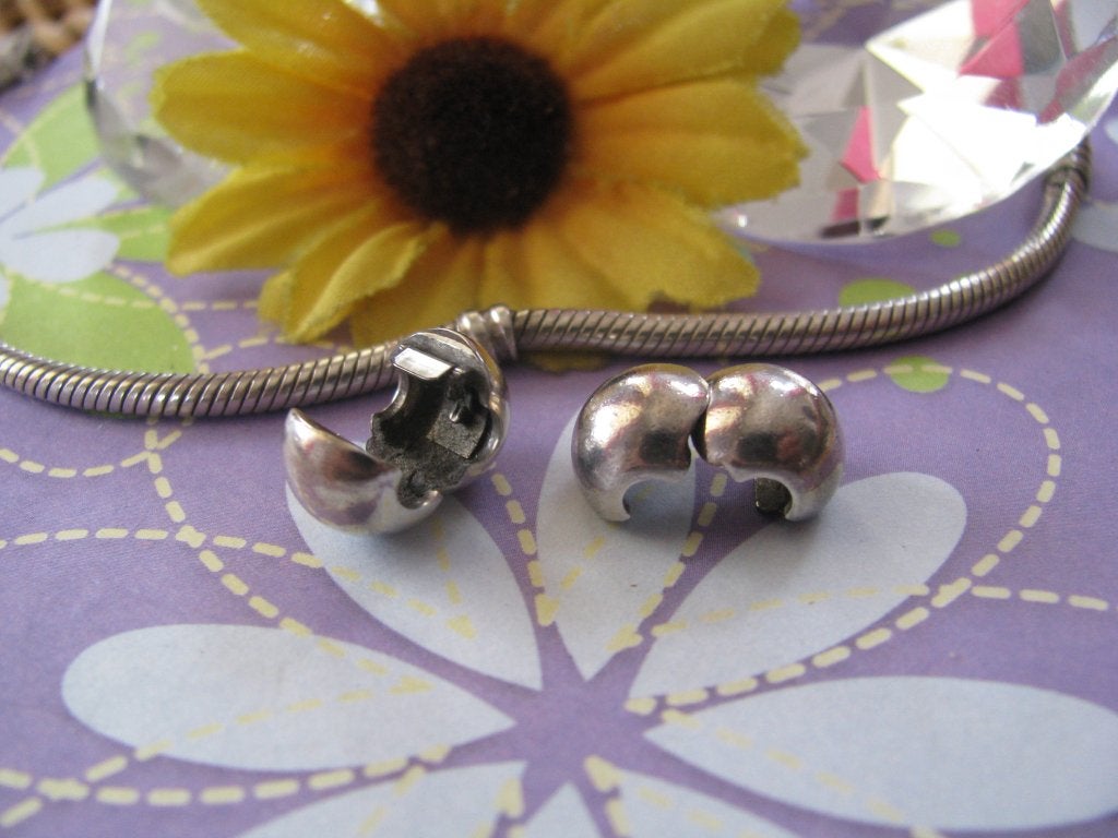 Pandora SET = 2 x clip # stopper SPHERE in 1 koop = € 29.50, Sieraden, Tassen en Uiterlijk, Bedels, Pandora, Ophalen of Verzenden