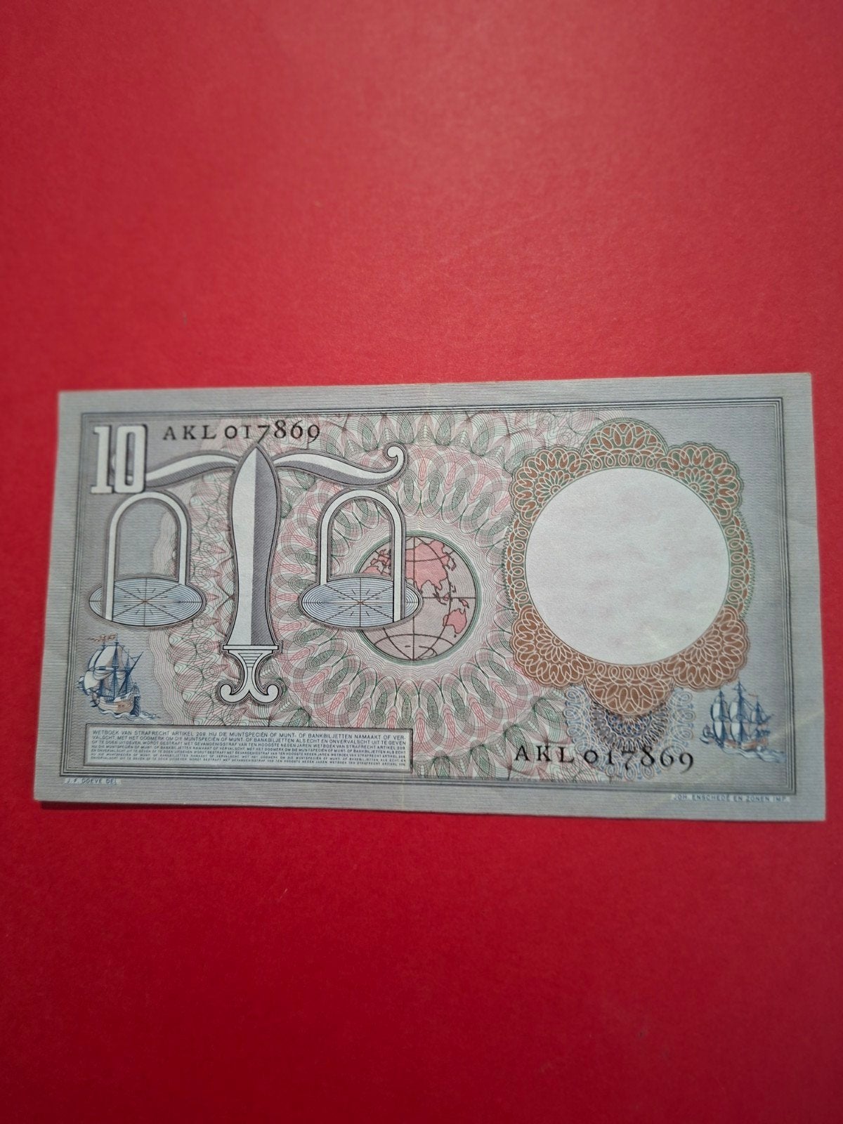 10 gulden Hugo de Groot uit 1953 in PR
Serie nummer A, Postzegels en Munten, Bankbiljetten | Nederland, Ophalen of Verzenden, 10 gulden