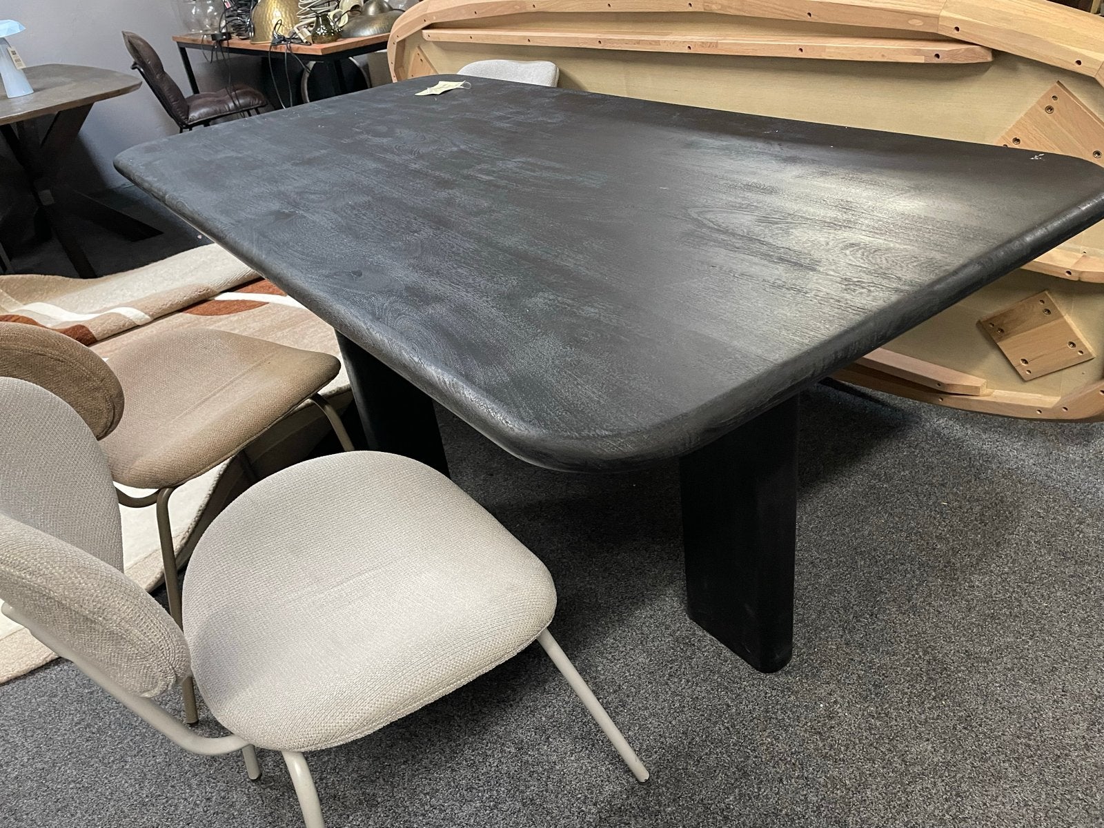 Tafel Fynn Massief Mango Hout 200x100 cm, Ophalen, Nieuw, 50 tot 100 cm, Vijf personen of meer