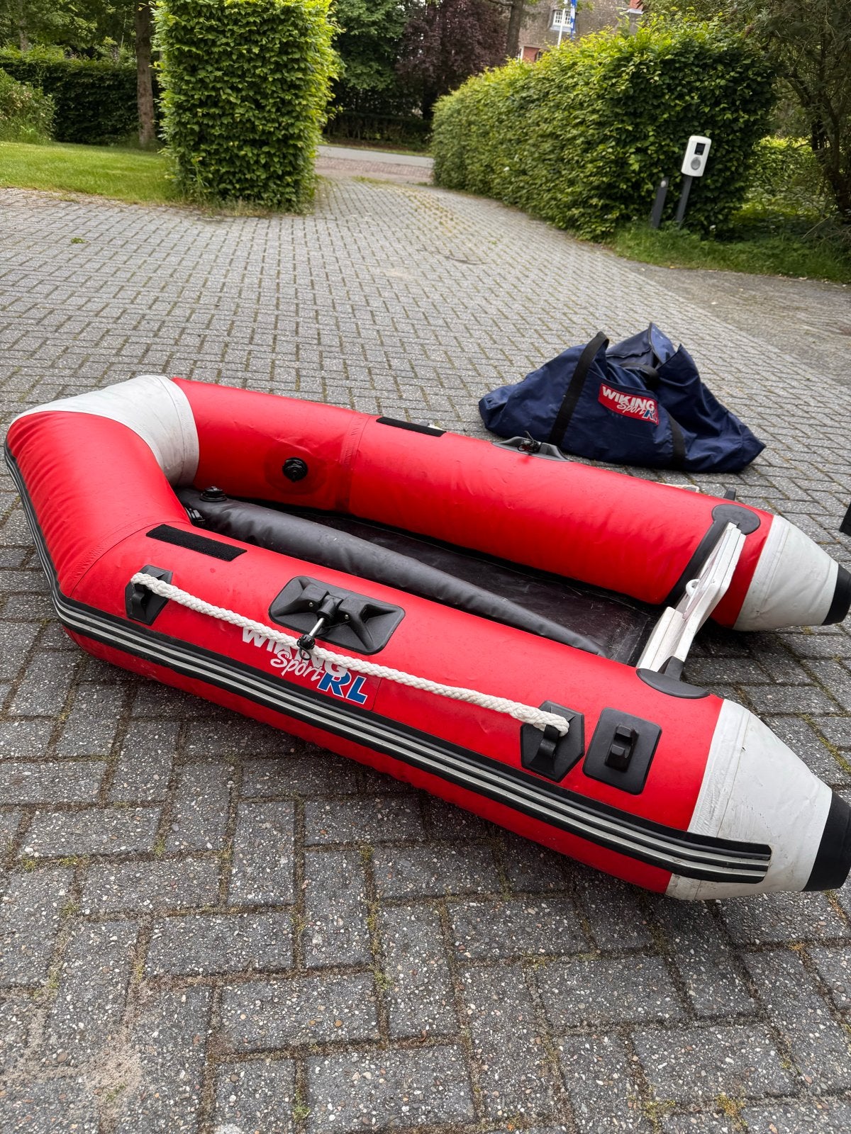 Rubberboot (opblaasboot) met elektromotor Minn Kota en accu, Watersport en Boten, Hengelsport | Karpervissen, Ophalen, Gebruikt