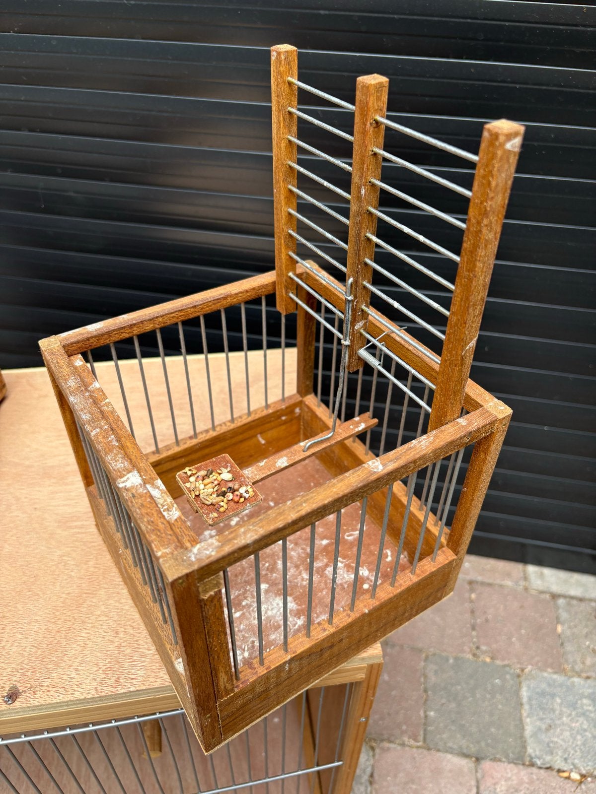 Vangkooi vogels, Ophalen of Verzenden, Hout, Vogelkooi