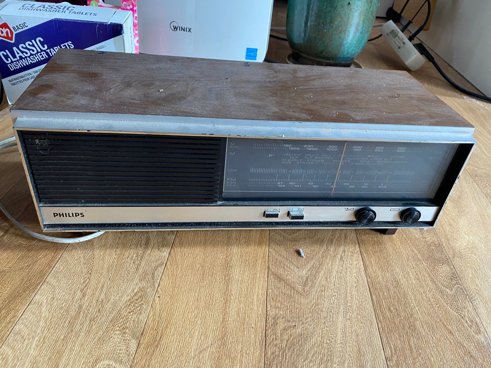 Vintage Philips radio - geen antenne, Ophalen, Niet werkend, Radio