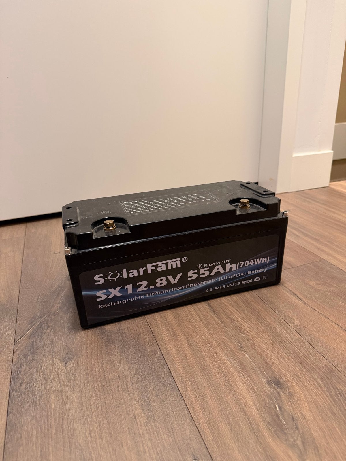 SolarFam 12.8V 55Ah LiFePO4 Accu met BMS, Gebruikt