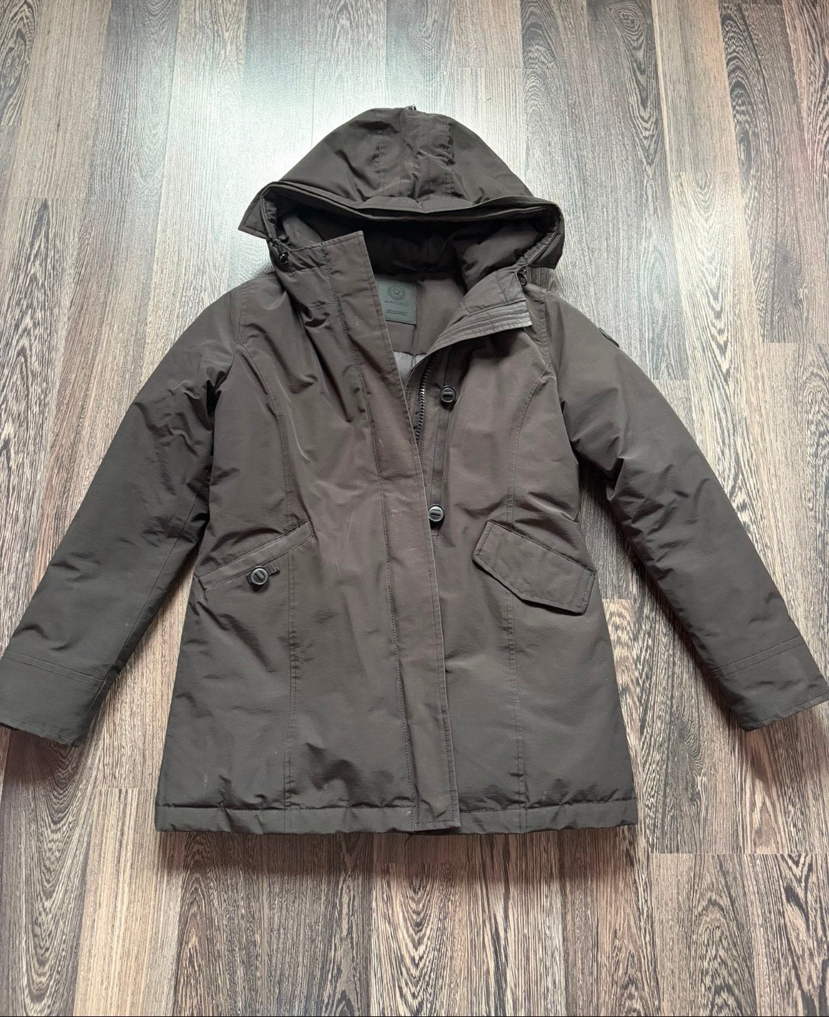 Zwarte winterjas Airforce, Kleding | Dames, Jassen | Winter, Ophalen of Verzenden, Gedragen, Maat 34 (XS) of kleiner, Zwart