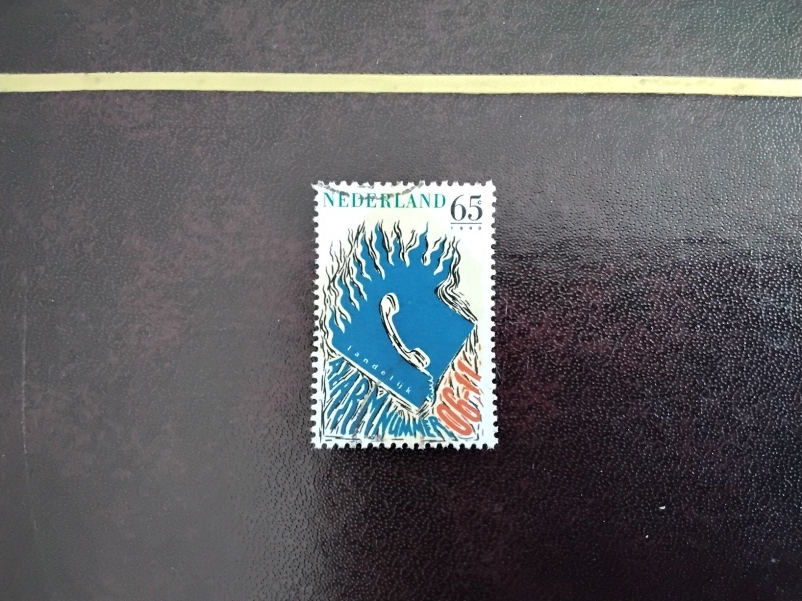 NVPH 1456 Landerik Alarmnummer 1990 gestempeld, Verzenden, Na 1940, Gestempeld
