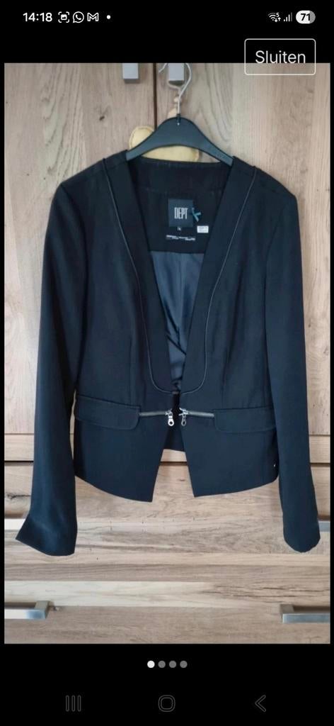 Blazer zwart,Dept, Ophalen of Verzenden, Zo goed als nieuw, Maat 42/44 (L), Zwart