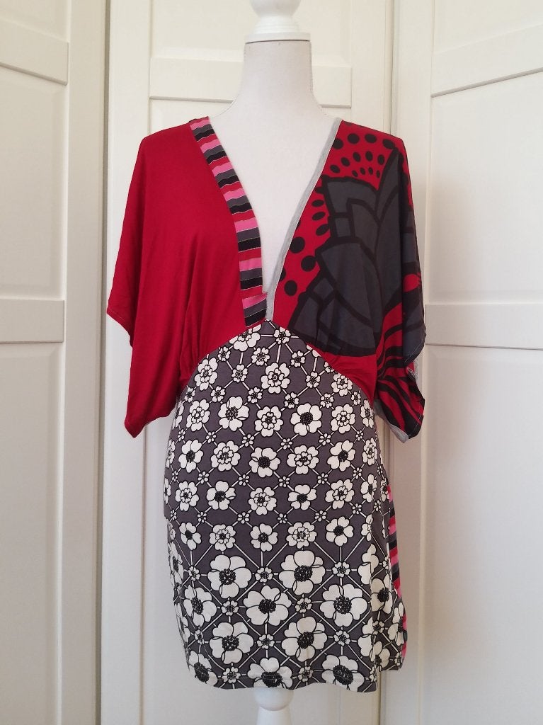Dept grijs roze stretchy jersey top, maat XXL (valt als XL), Kleding | Dames, Maat 46/48 (XL) of groter, Ophalen of Verzenden