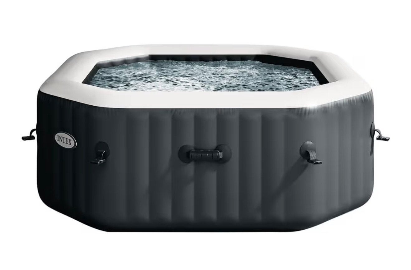 Intex Opblaasbare Jacuzzi - bad in orde, pomp defect., Ophalen, Gebruikt, Afdekzeil, Opblaasbaar