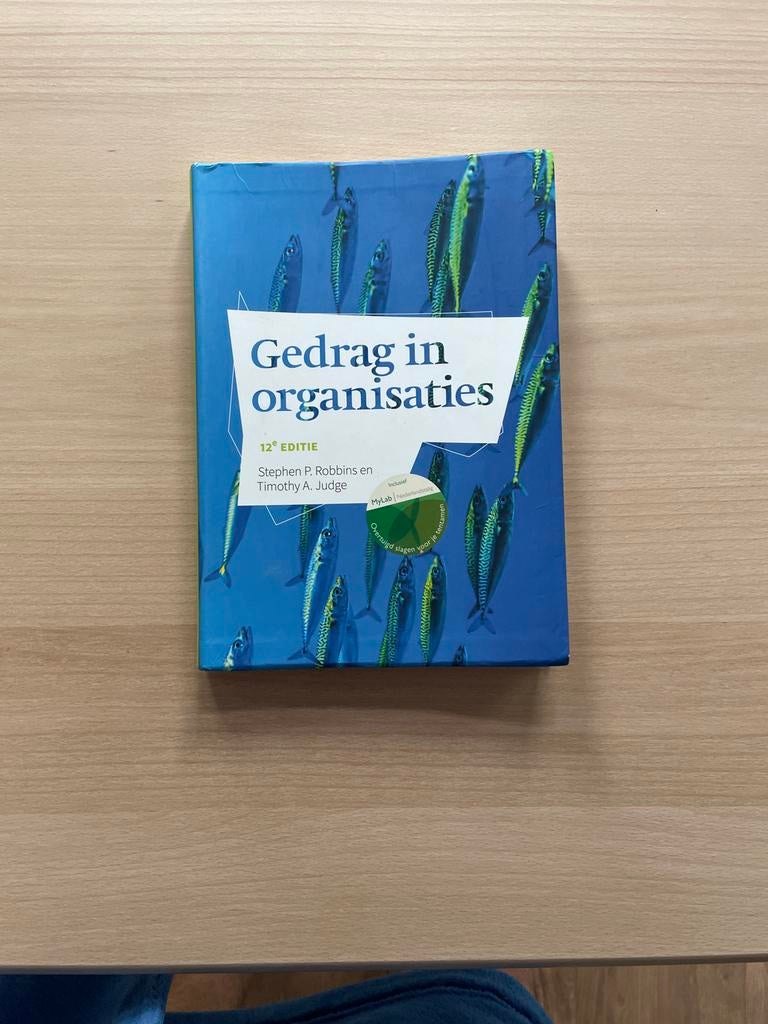 Gedrag in organisaties - 12e editie - Robbins & Judge, Ophalen of Verzenden, Gamma, Gelezen, HBO