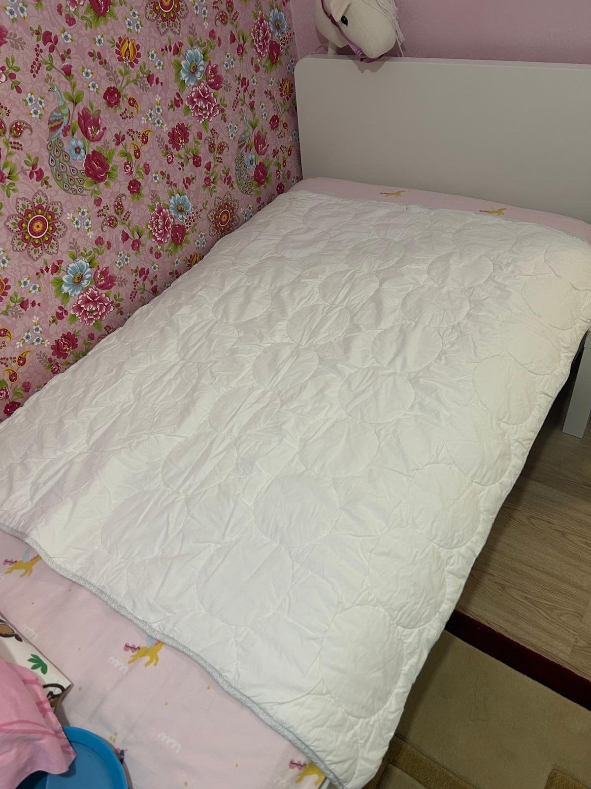 IKEA Lenast peuter dekbed 110x125 wit/grijs, Overige maten, Wit, Ophalen of Verzenden, IKEA