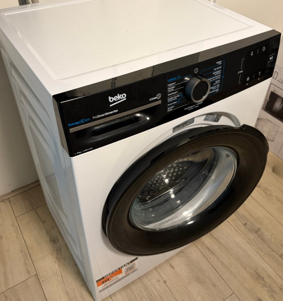Beko SteamCure Wasmachine (BM3WFT3841B) + nog 9mnd garantie, Ophalen, Minder dan 85 cm, Zo goed als nieuw, Energieklasse A of zuiniger