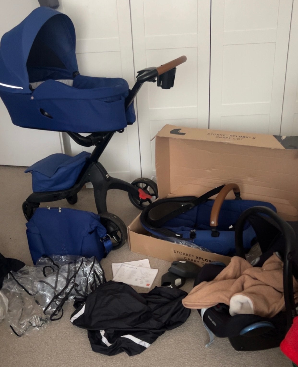 Stokke Xplory X Combiwagen met Maxi-Cosi en accessoires, Gebruikt, Combiwagen, Met autostoeltje, Ophalen