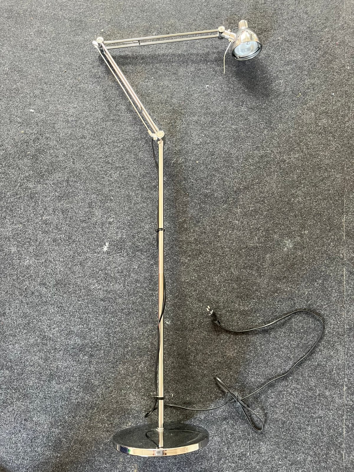 Staande ‘leeslamp’ chroom., Ophalen, Zo goed als nieuw, Verstelbaar