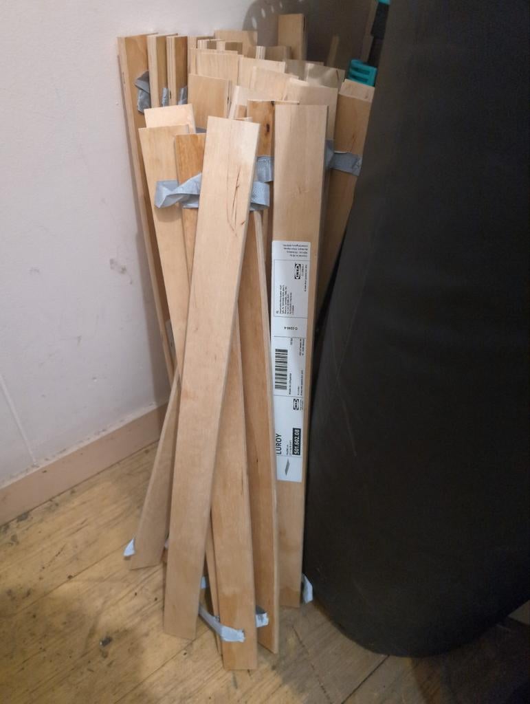 IKEA Luroy lattenbodem 140x200 cm, Huis en Inrichting, Slaapkamer | Bedden, Gebruikt, Tweepersoons, 140 cm, 200 cm, Hout, Ophalen