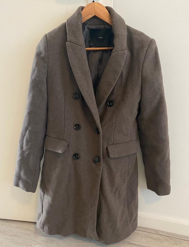 double-breasted coat, Kleding | Dames, Jassen | Winter, Ophalen of Verzenden, Zo goed als nieuw, Maat 36 (S), Bruin