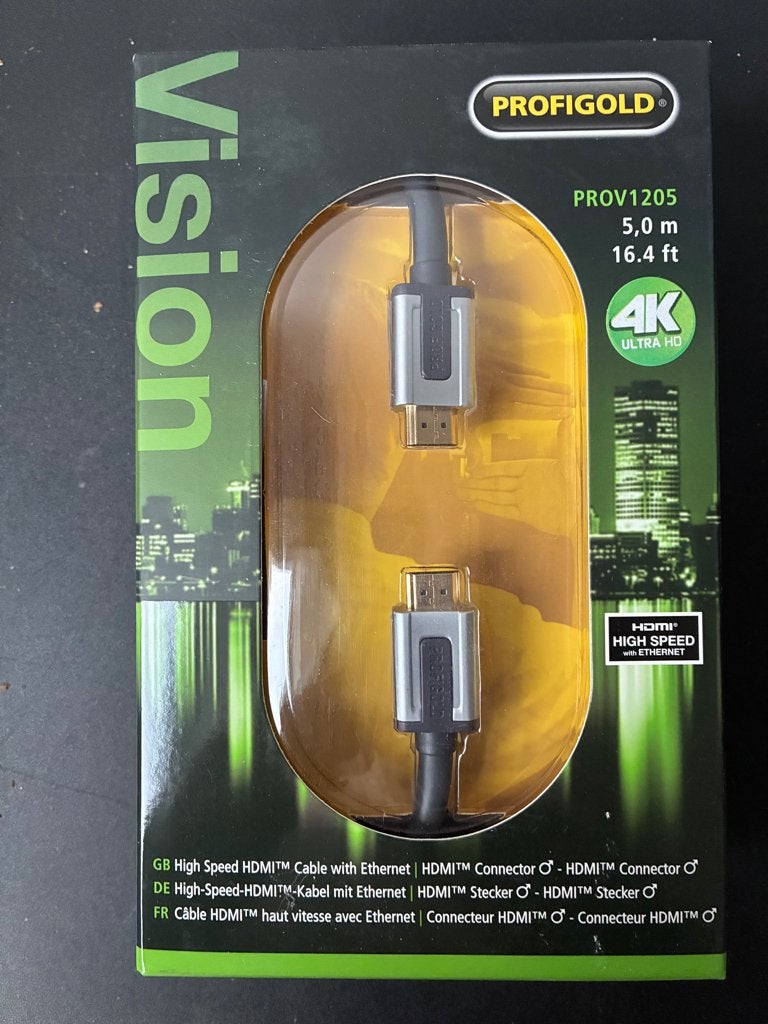 ProfiGold PROV1205 4K UHD HDMI Kabel 5.0m Nieuw, Audio, Tv en Foto, Ophalen of Verzenden, Nieuw, 5 tot 10 meter, HDMI-kabel