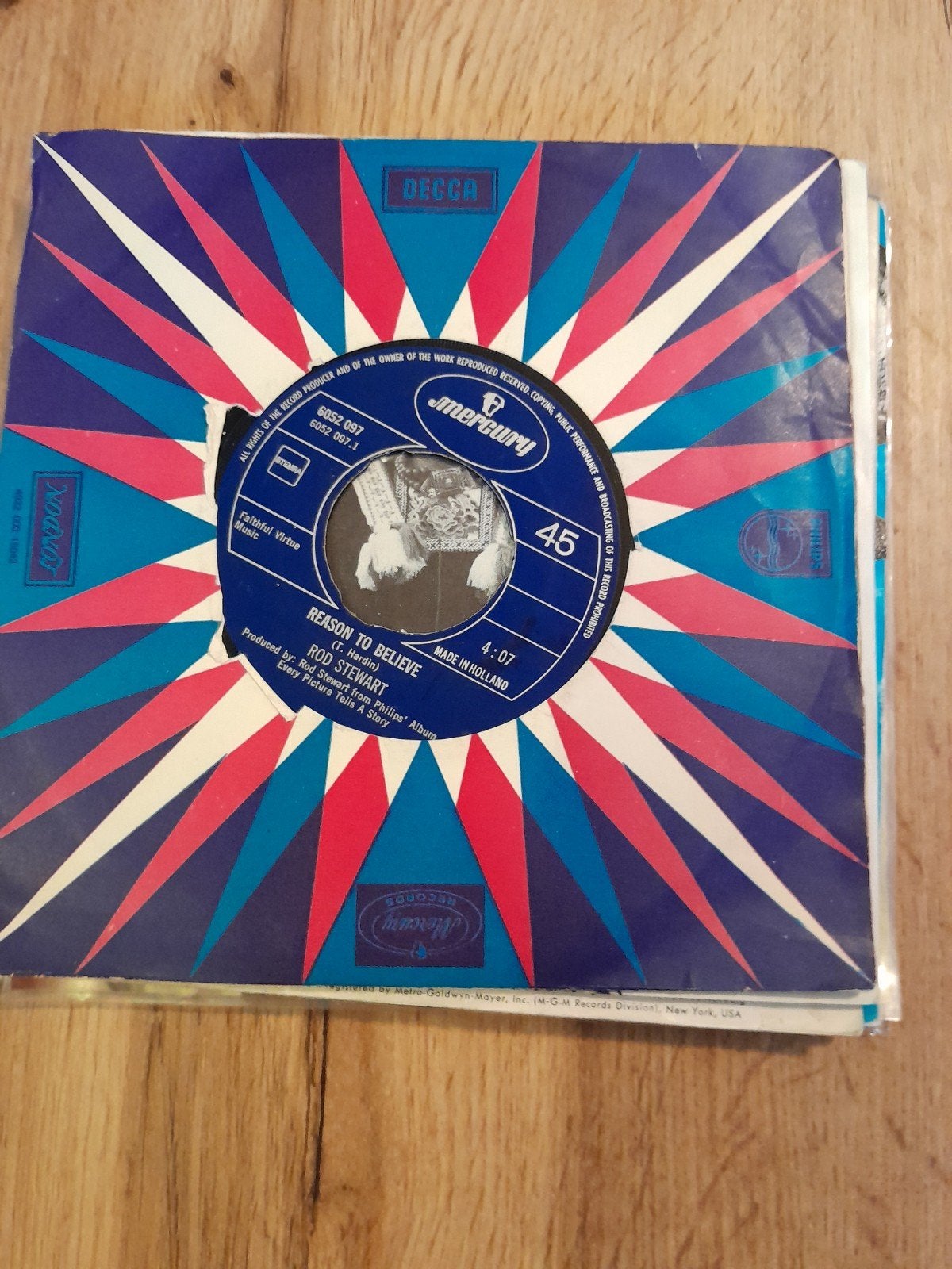 rod stewart 7inch reason to believe, Ophalen of Verzenden, Zo goed als nieuw, Pop