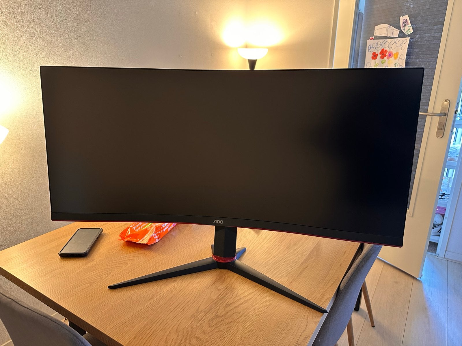 AOC 34G2X 34 inch Ultrawide Gaming Monitor 144hz, Computers en Software, Monitoren, Zo goed als nieuw, Ultrawide, LED, Ophalen