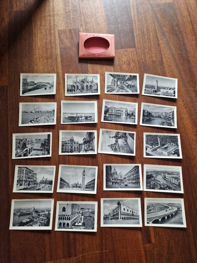 Vintage set 20 kleine foto's van Venetië, Foto, Zo goed als nieuw, Voor 1940, Buitenland
