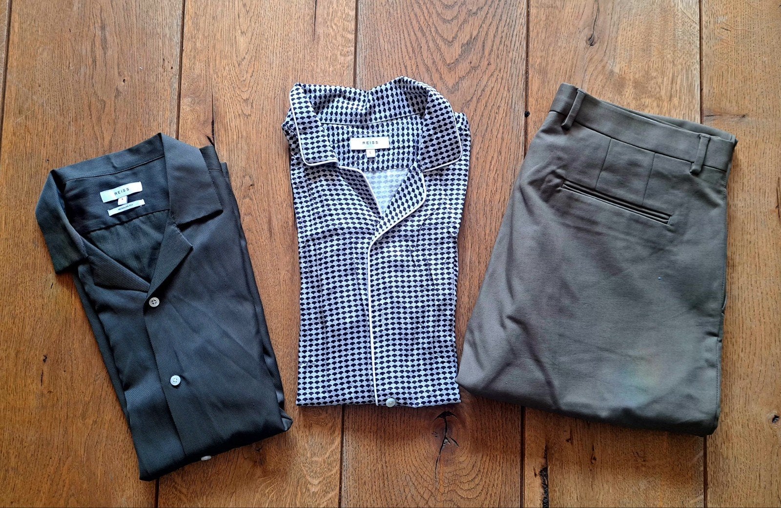 Heren kledingpakket: 2 blouses, Reiss broek, Replay trui, Ophalen of Verzenden