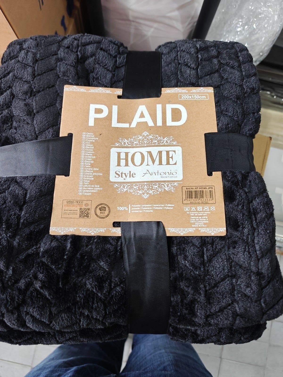 Zacht Plaid Fleece Deken - Zwart 200x150cm Meerdere Kleuren, 200 cm, Nieuw, Imitatiebont, Plaid