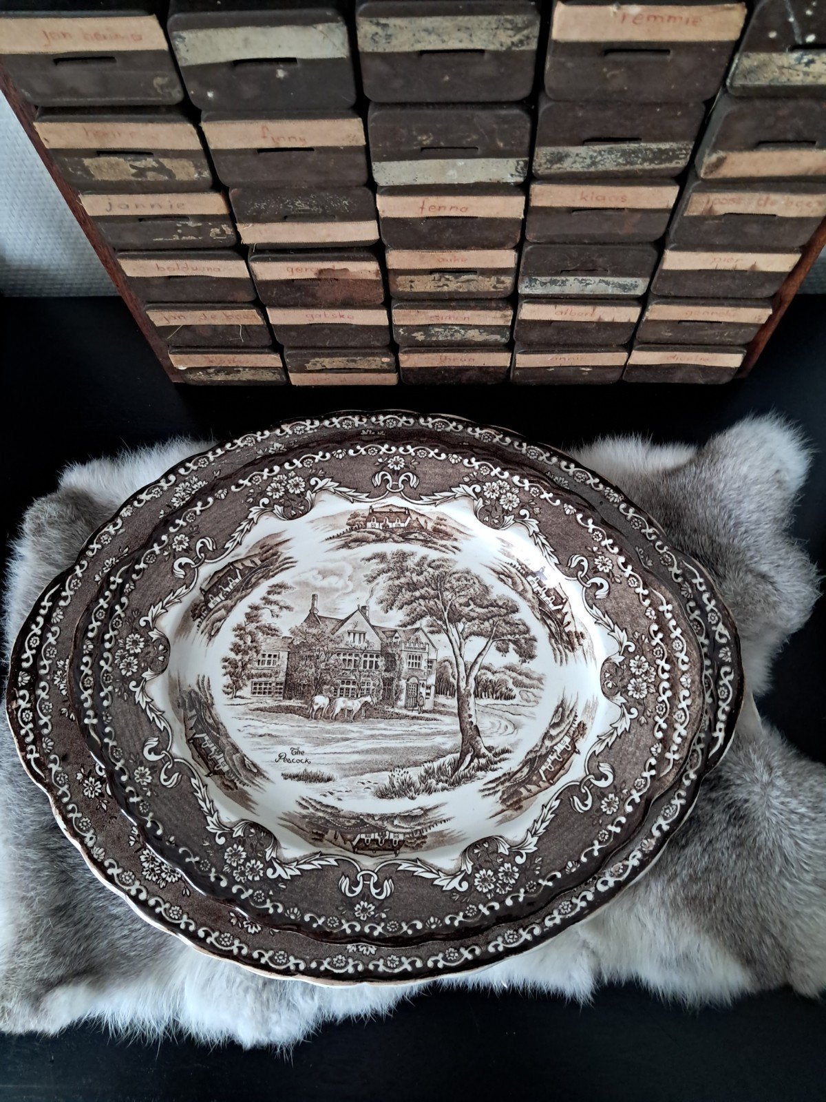Grindley. English Country Inns. Serveer schalen, Antiek en Kunst, Ophalen of Verzenden
