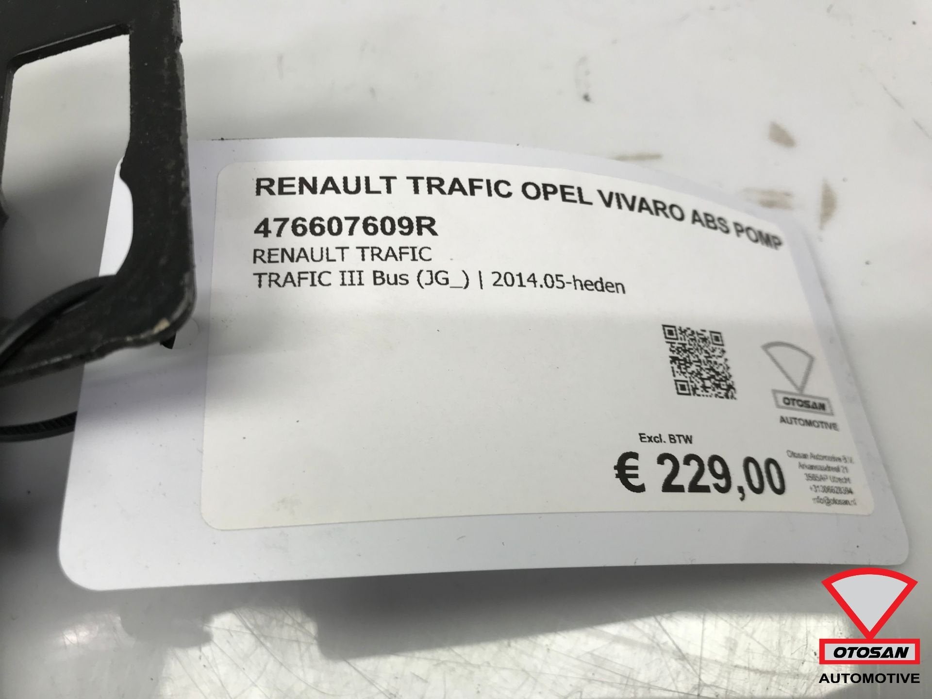 Renault Trafic Opel Vivaro ABS Pomp 476607609R, Renault Group, Gebruikt, Contact.group@renault.com, Renault