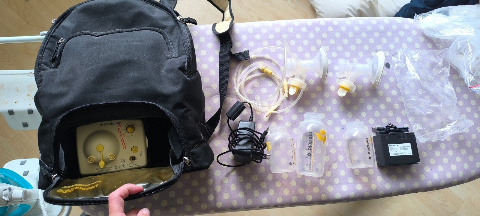 Medela borstkolf incl. rugzak en alle toebehoren, Ophalen of Verzenden, Gebruikt