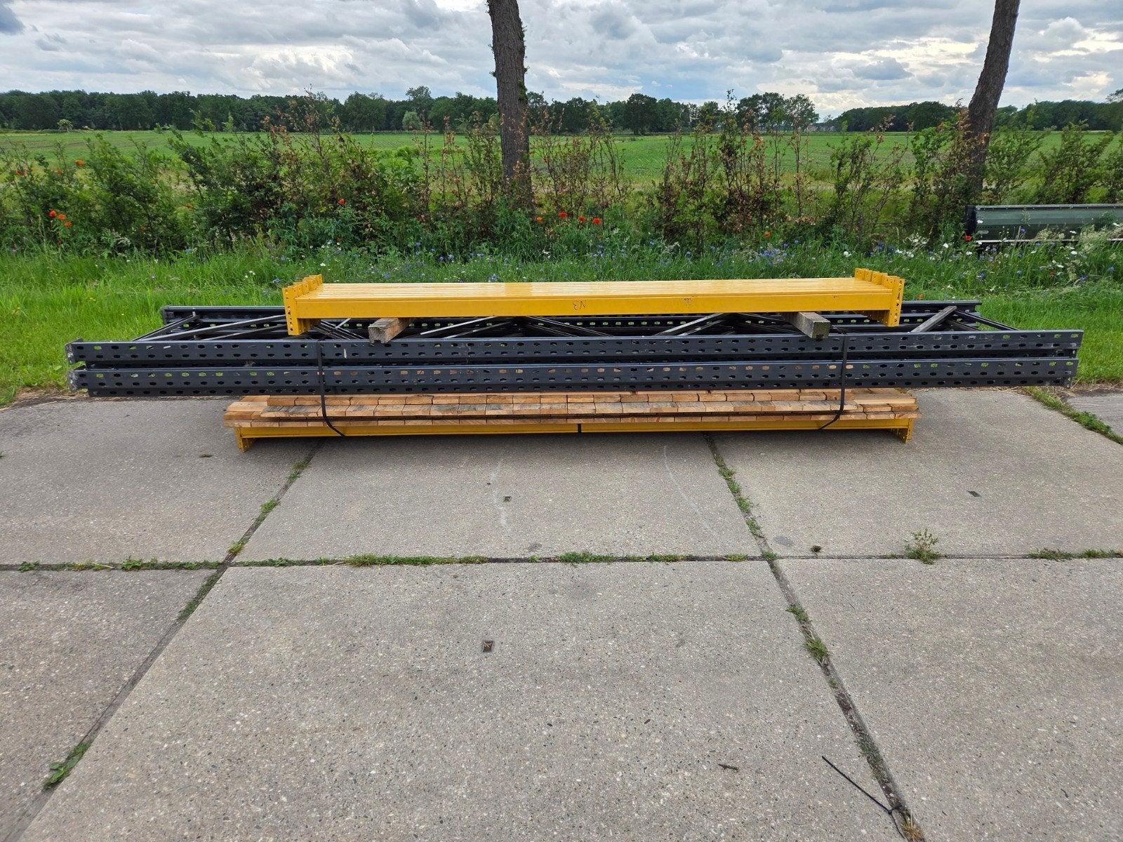 Link51 palletstelling magazijnstelling 9.6m 4.5x0.9x2.7/3.3m, Zakelijke goederen, Kantoor en Winkelinrichting | Magazijn, Stelling en Opslag