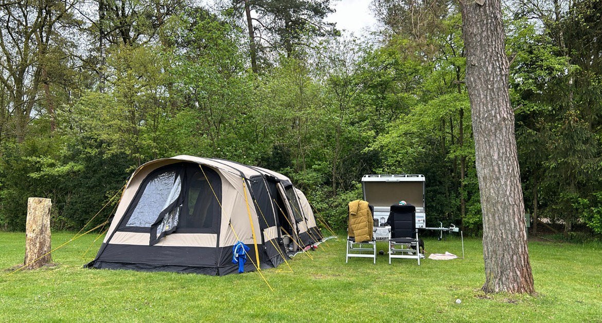 Redwood Navarro air 340, Caravans en Kamperen, Tenten, Ophalen, Gebruikt, Tot en met 4