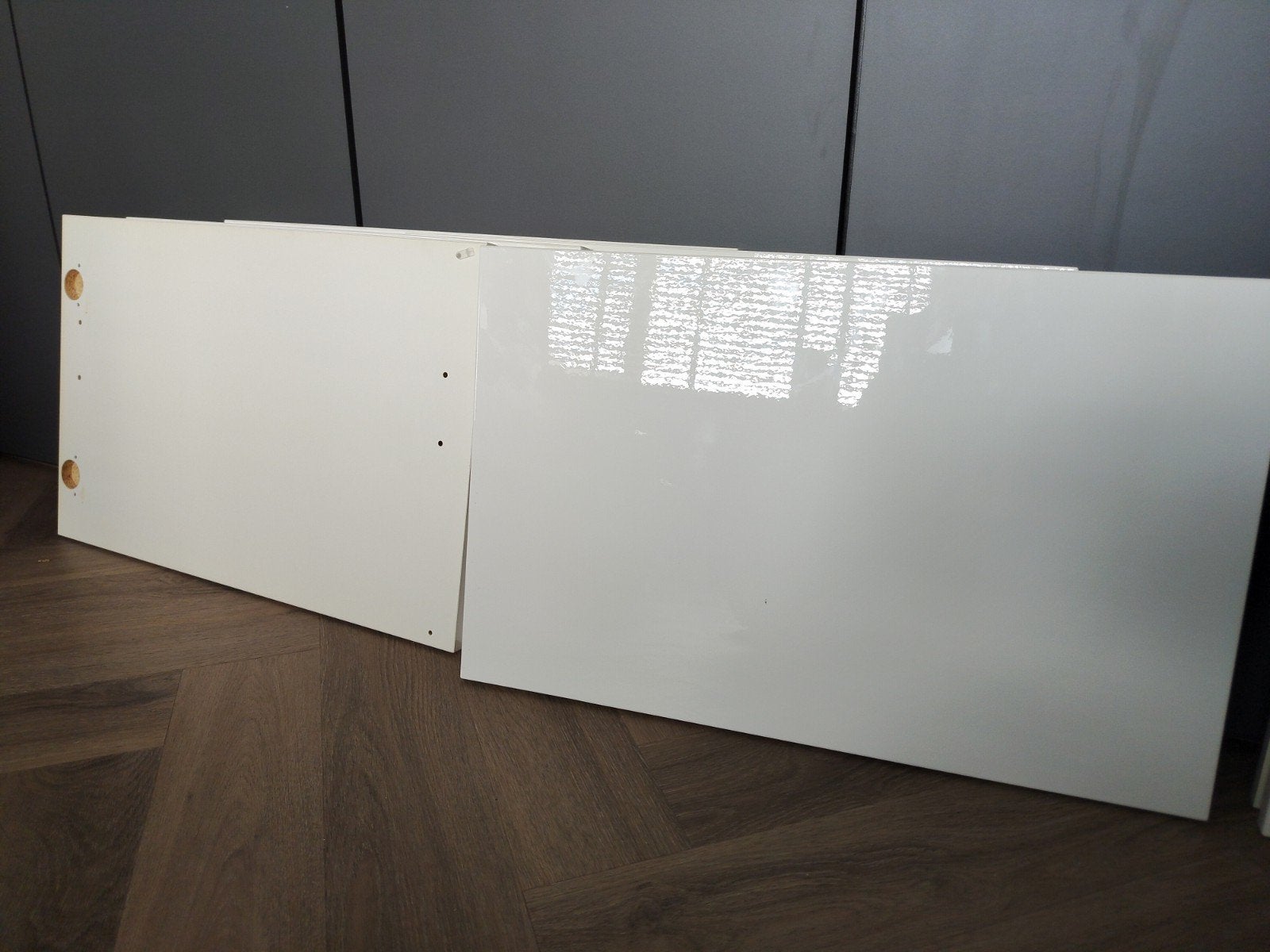 5 Ikea Besta deurtjes hoogglans wit, Ophalen, Gebruikt