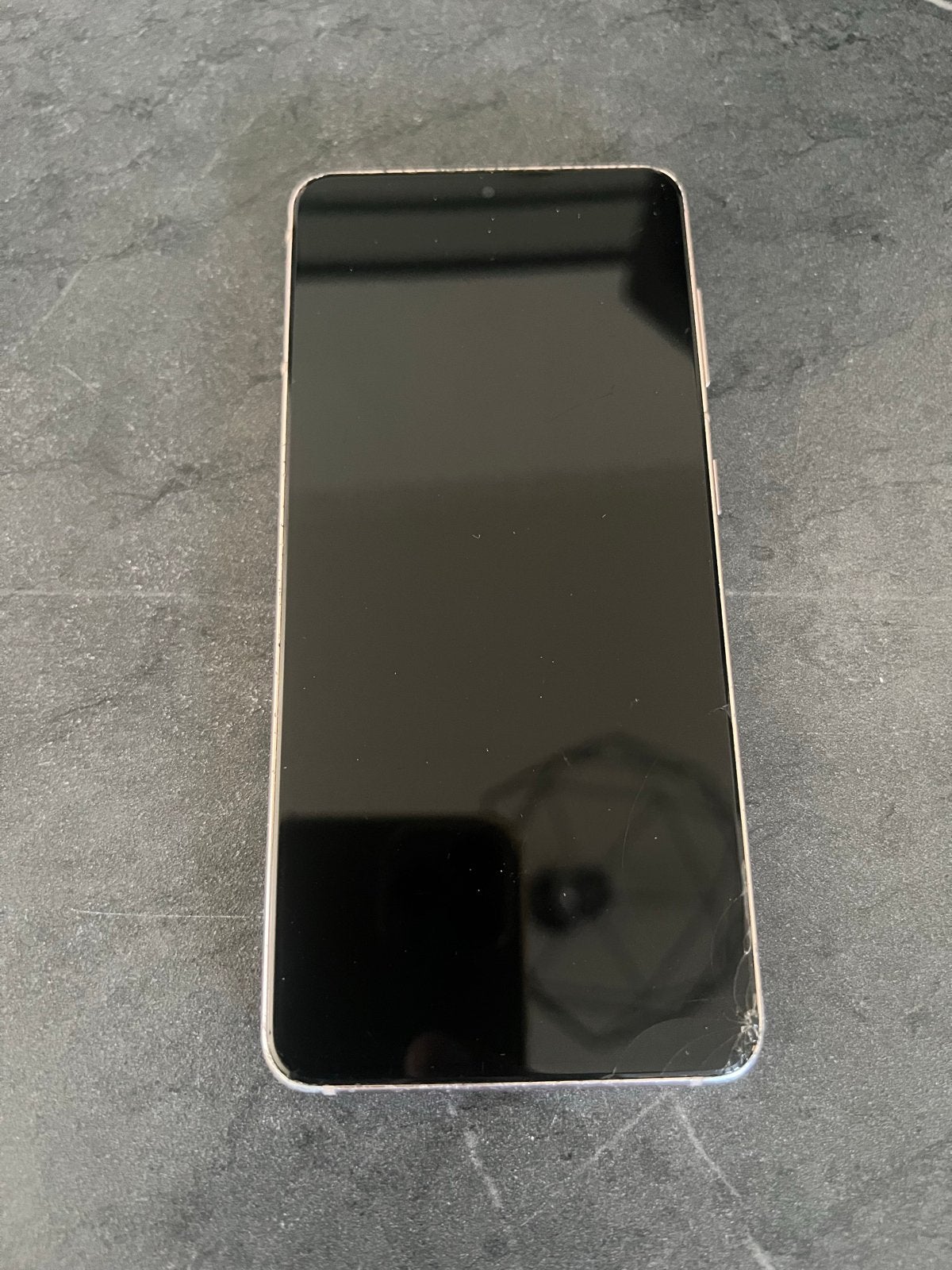 Samsung Galaxy S21 met gebarsten scherm - Werkt goed, Gebruikt, Paars, Touchscreen, Ophalen of Verzenden
