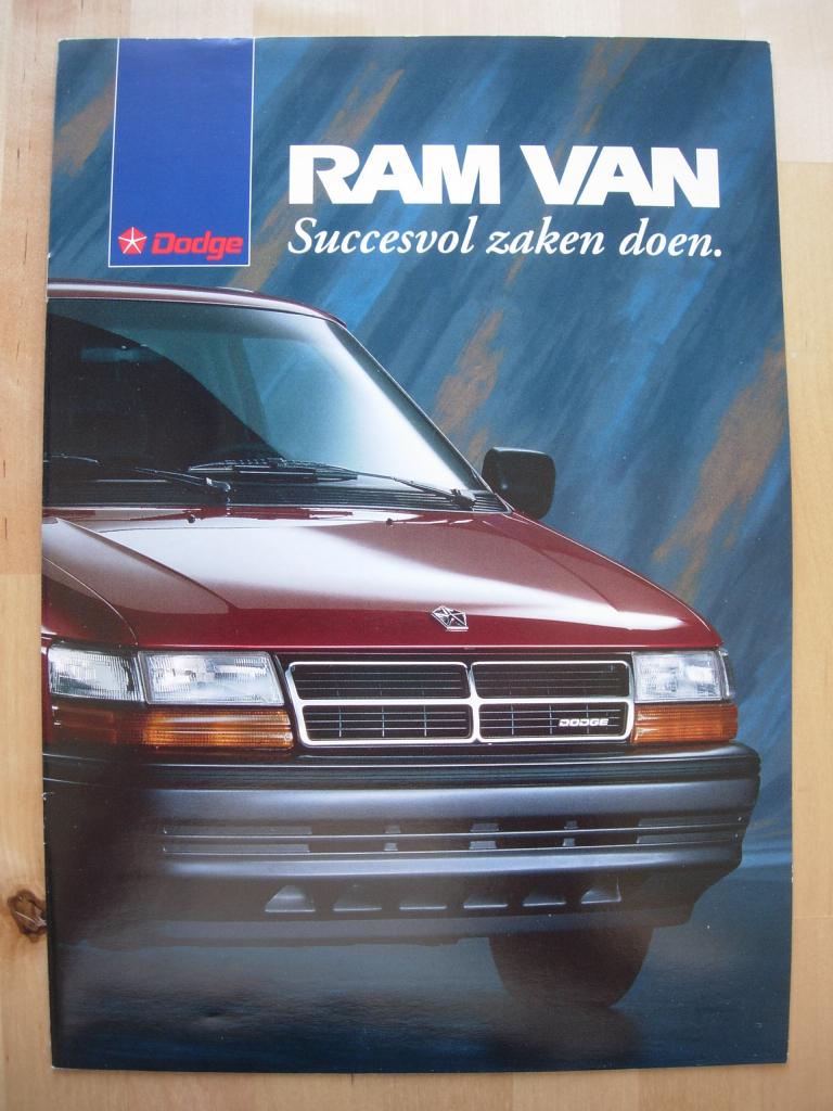 Dodge Ram Van Brochure 1995 Grand - Voyager Bestel Chrysler, Nieuw, Ophalen of Verzenden, Overige merken, Dodge