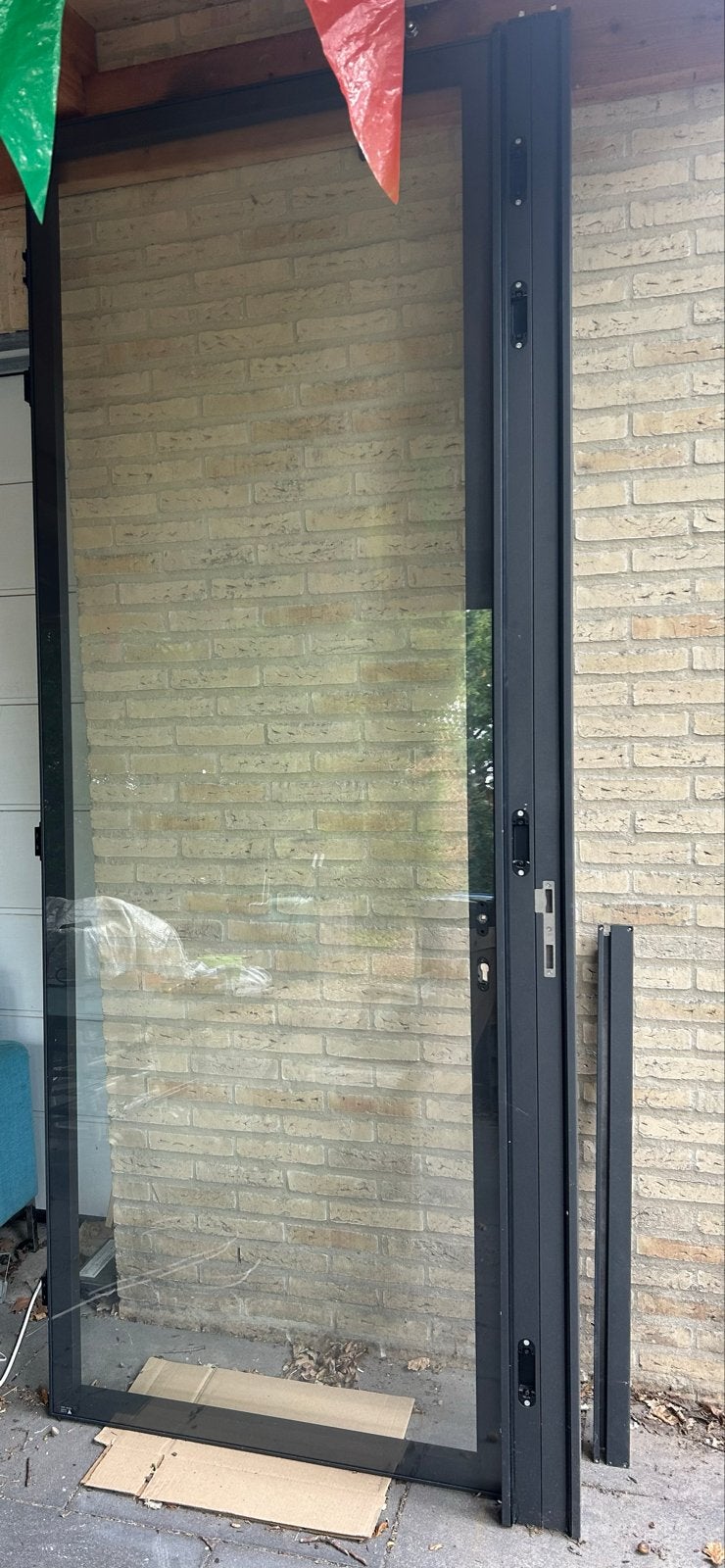Alu binnenkozijn met glasdeur, Doe-het-zelf en Verbouw, Deurkozijn, Inclusief glas, 225 cm of meer, Ophalen