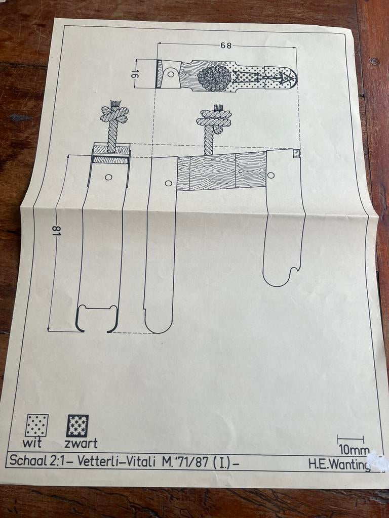 Instructie plaat tekening Vetterli Vitali Beaumount systeem, Verzenden, Nederland