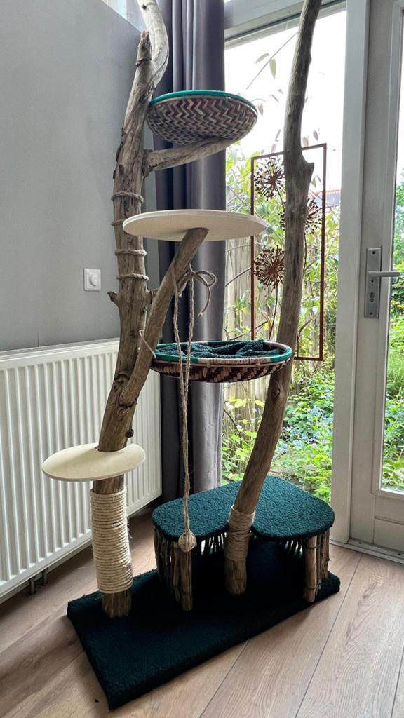 Unieke katten krabpaal van natuurlijk hout, Ophalen, Nieuw, Krabpaal