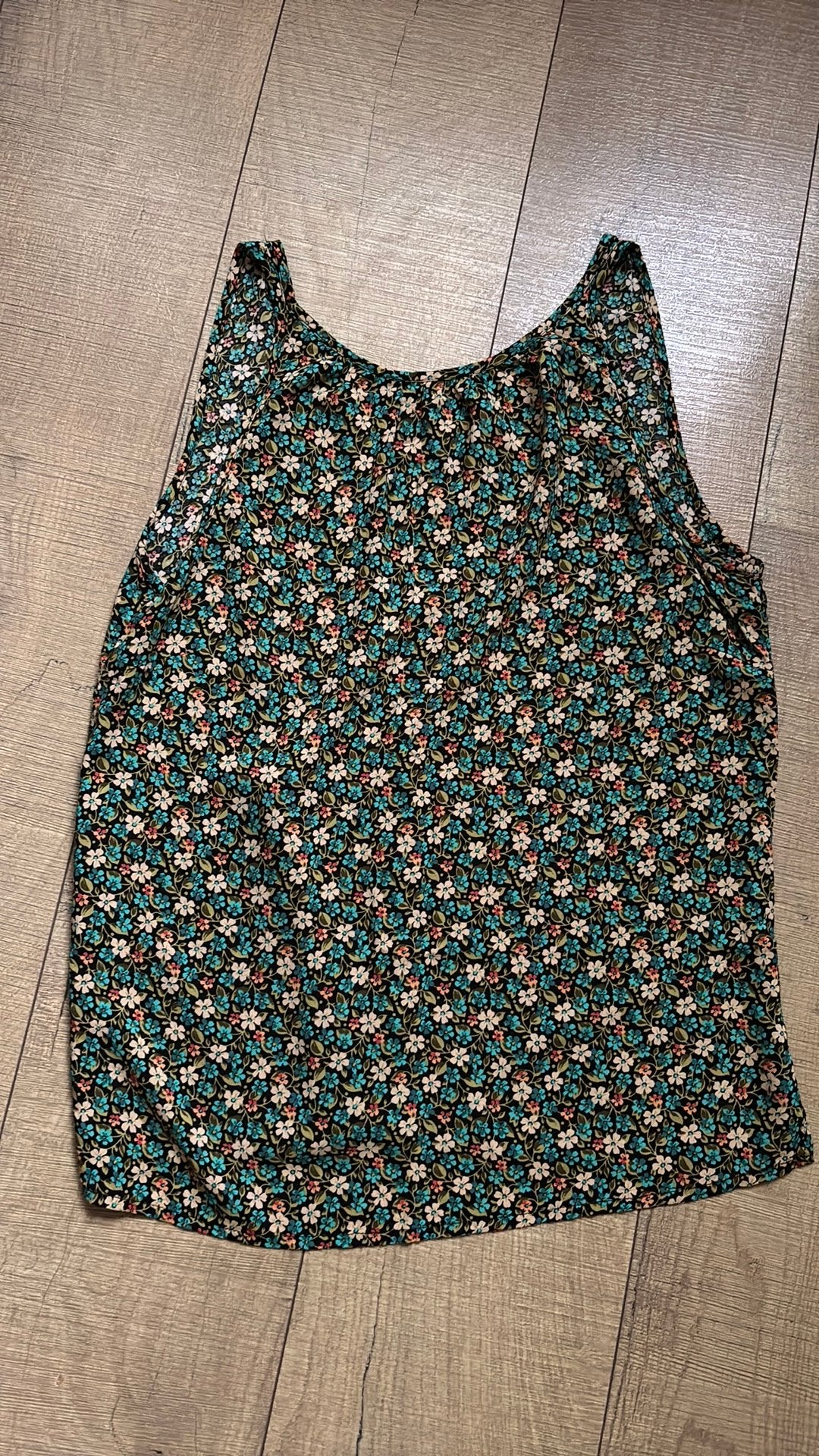 King Louie bloemenprint viscose top-zachte luchtige stof, 36, Kleding | Dames, Verzenden, Zwart, Zo goed als nieuw, Maat 36 (S)