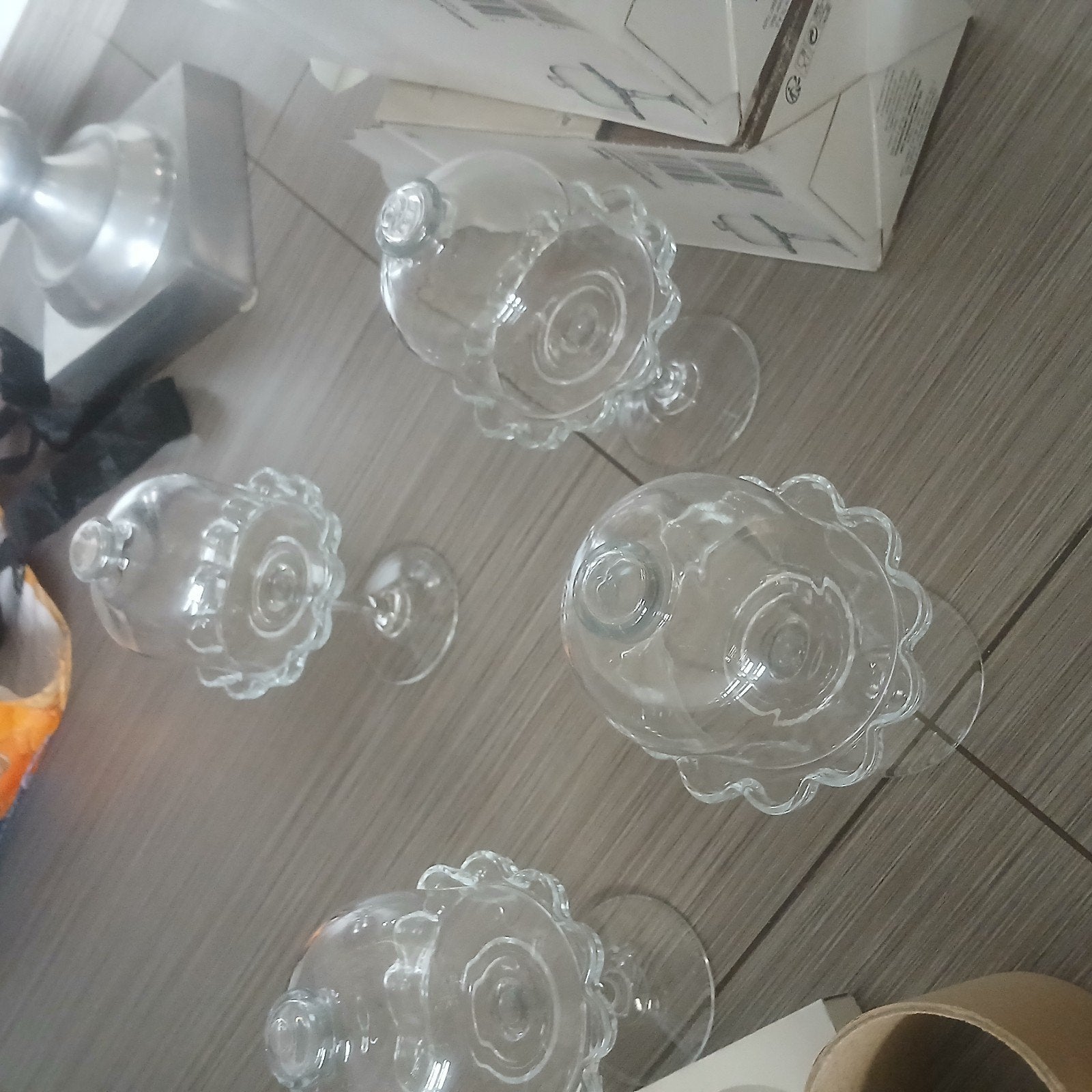 4 Nieuwe Kleine Glazen Dessertcoupes, Ophalen, Nieuw