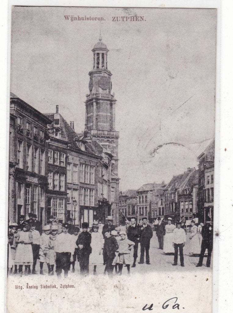 Zutphen-Wijnhuistoren 1902, Ophalen of Verzenden, Voor 1920, Gelopen, Gelderland